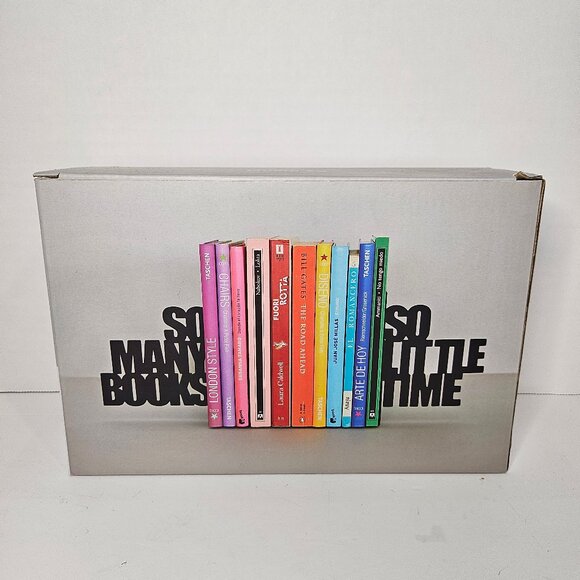 Balvi So Many Books So Little Time Black Metal Bookend New - Picture 4 of 11